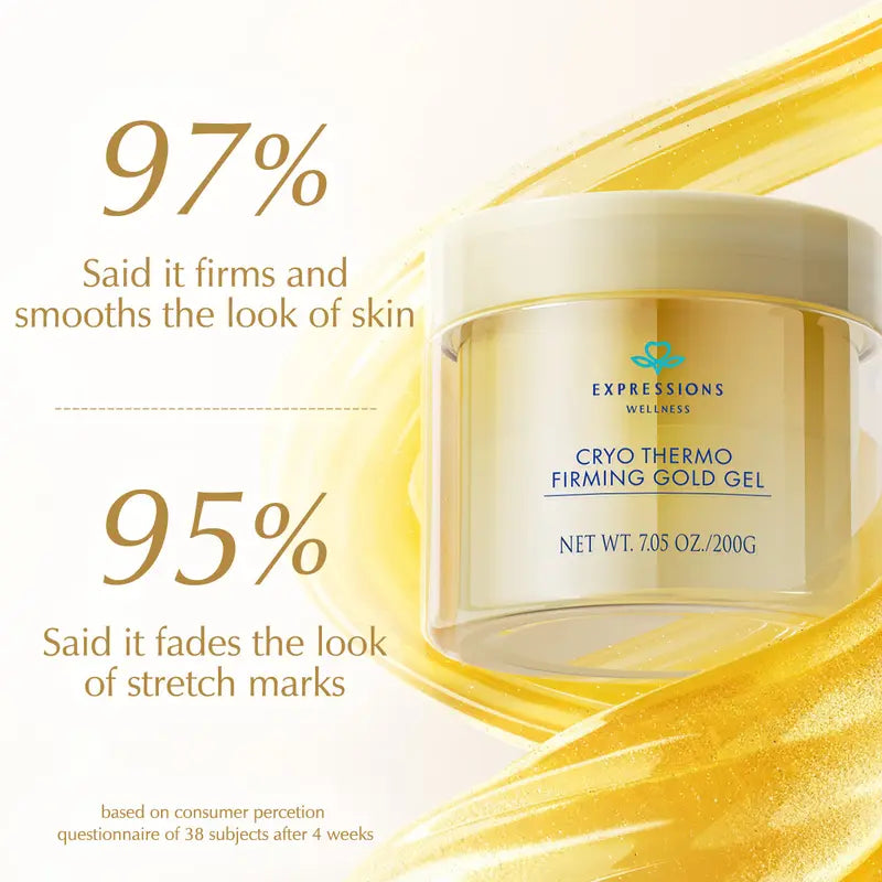 15-Day Fast-Acting anti Cellulite Massage Cream | Cryo Thermo Firming Gold Gel with Cryogold | Cellulite Appearance Smoothing & Firming Body Cream with Hyaluronic Acid | for Belly, Thighs, Butt & Arms | 200G