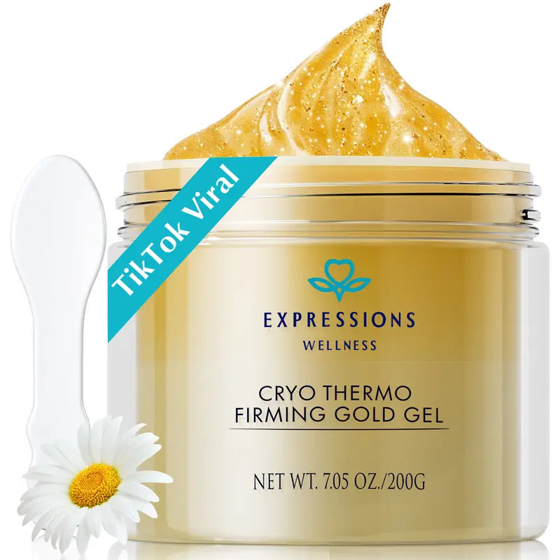 15-Day Fast-Acting anti Cellulite Massage Cream | Cryo Thermo Firming Gold Gel with Cryogold | Cellulite Appearance Smoothing & Firming Body Cream with Hyaluronic Acid | for Belly, Thighs, Butt & Arms | 200G