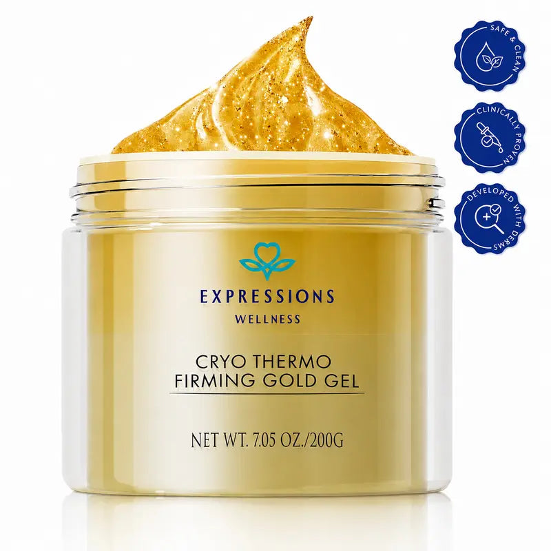 15-Day Fast-Acting anti Cellulite Massage Cream | Cryo Thermo Firming Gold Gel with Cryogold | Cellulite Appearance Smoothing & Firming Body Cream with Hyaluronic Acid | for Belly, Thighs, Butt & Arms | 200G